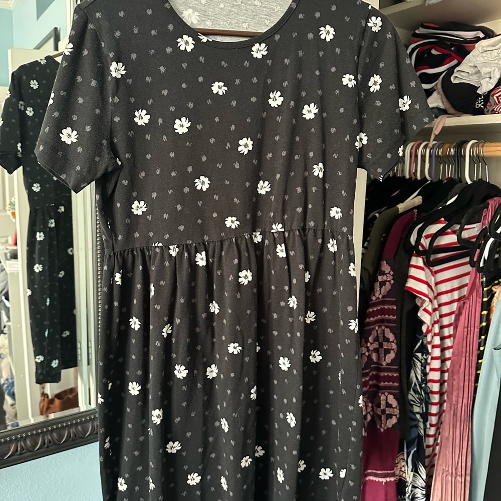 Vans Black and White Floral Mini Dress